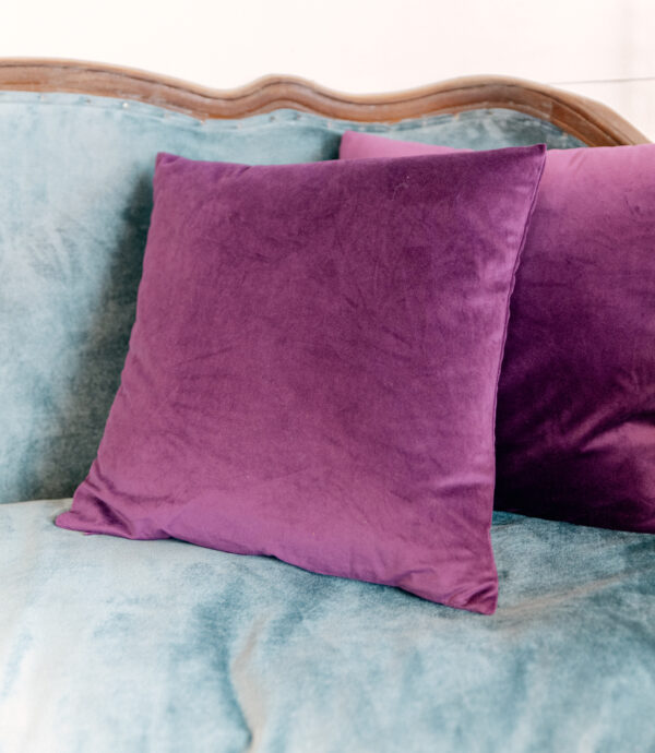 Deep Lavender Velvet Square Pillows