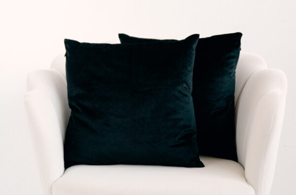 Black Square Velvet Pillows