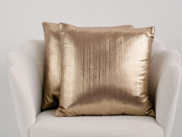 Gold Lamé Square Pillows