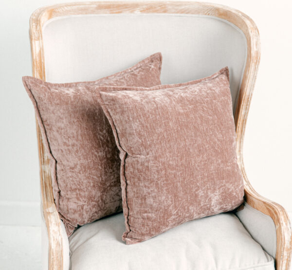 Mocha Square Velvet Pillows