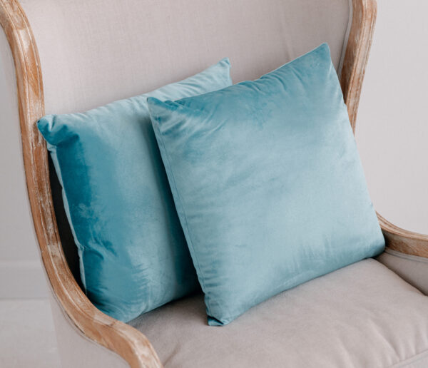 Blue Floral Square Pillows