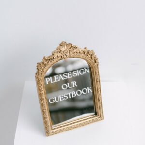 Gold Sign Our Guestbook Sign