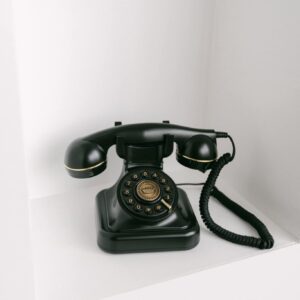 Black Retro Audio Message Book Phone