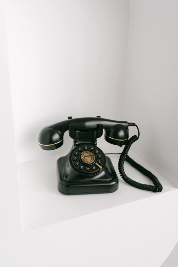 Black Retro Audio Message Book Phone