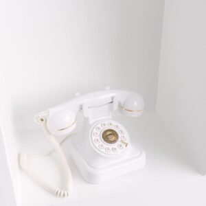 White Retro Audio Message Book Phone
