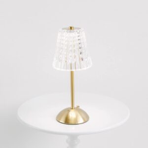LED Table Lamp with Cut Crystal Shade