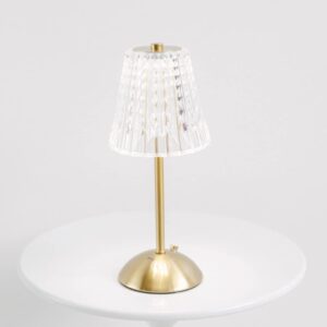 LED Table Lamp with Cut Crystal Shade