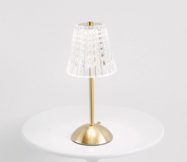 LED Table Lamp with Cut Crystal Shade